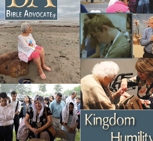 Multiple people in prayer and community gatherings, focusing on themes of faith, humility, and connection.
